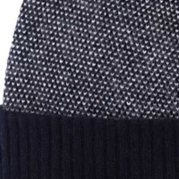 NEW VINCE Cashmere Birdseye Double Layer Beanie black unisex 663mn - Picture 3 of 3